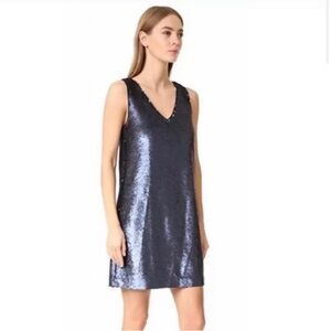 Rebecca Minkoff Claire Blue Sequin Shift Dress